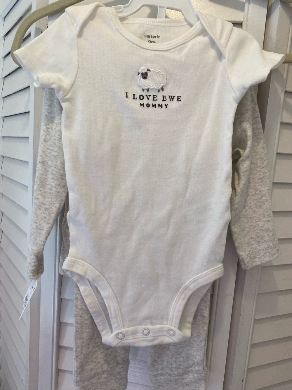 Carter's 3-piece Set Unisex “1pc/Hoodie+Pant” Size 9mo Natural NWT